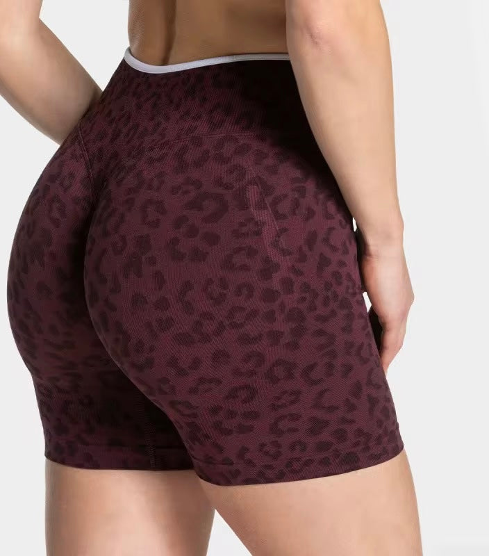 MID Waist Leo Print Shorts